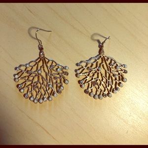 Beautiful White Pearled Web Earrings